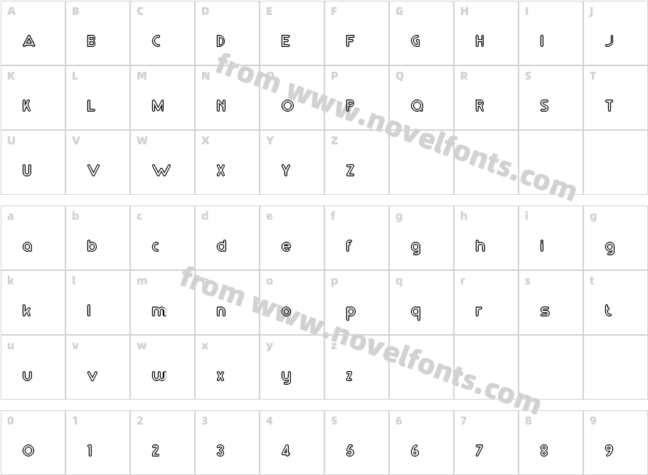 RM Playtime bold RegularCharacter Map