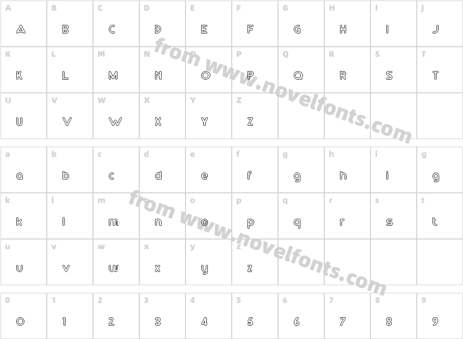 RM Playtime medium RegularCharacter Map