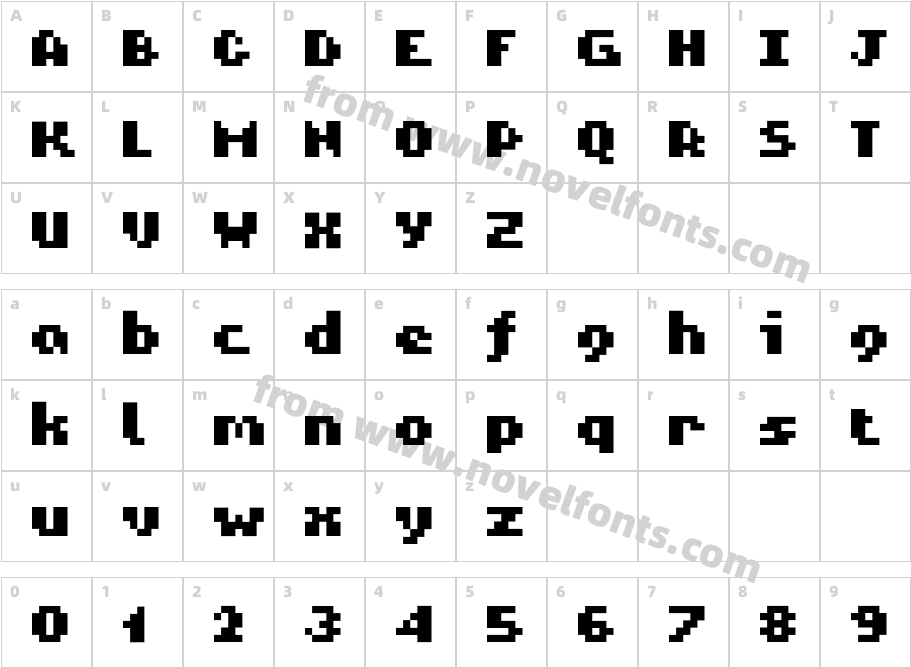 ROTORanti-BoldCharacter Map