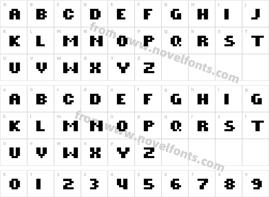 ROTORcap BoldCharacter Map