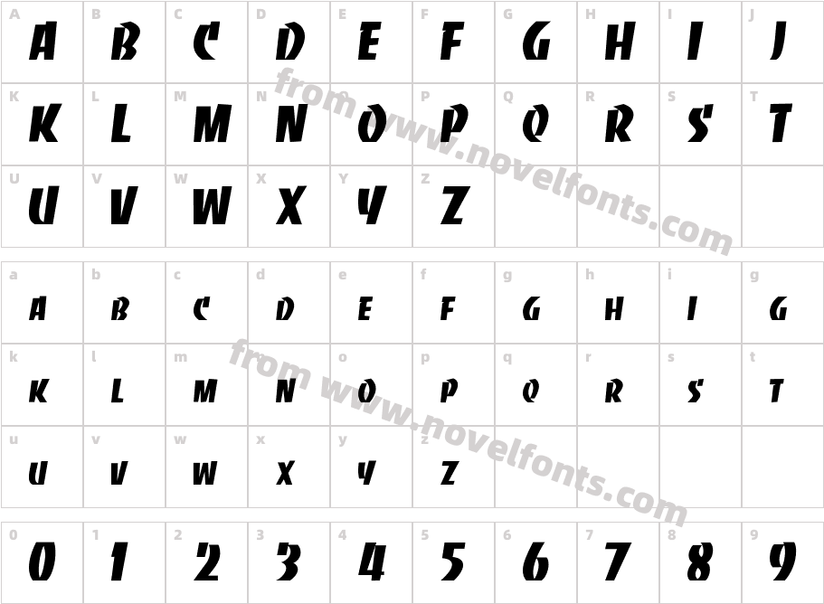 RSSlabfaceCharacter Map