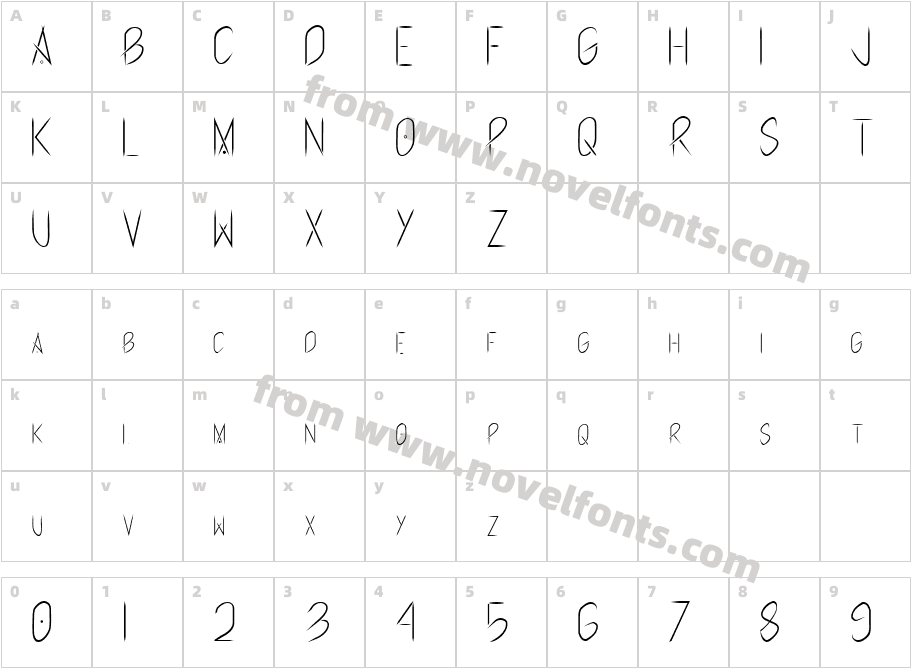 RUNRABBITregCharacter Map