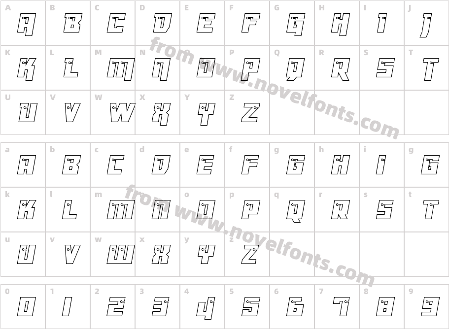 Dangerbot Outline OutlineCharacter Map