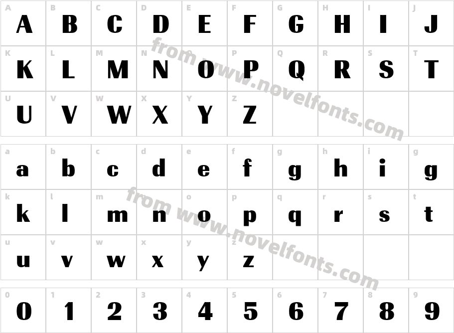 RadiantEFDisplay-CondNo1Character Map