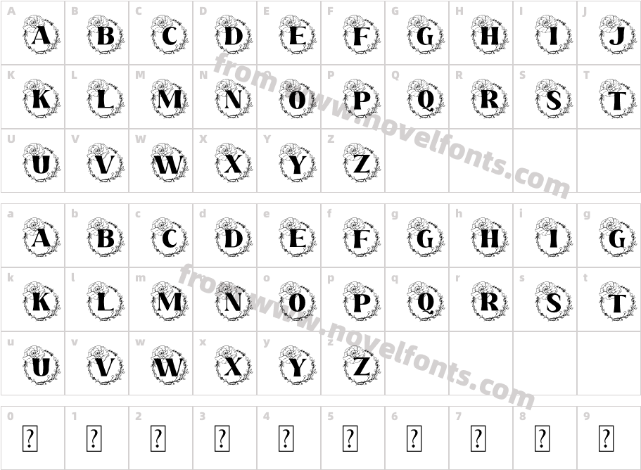 Rafaela MonogramCharacter Map