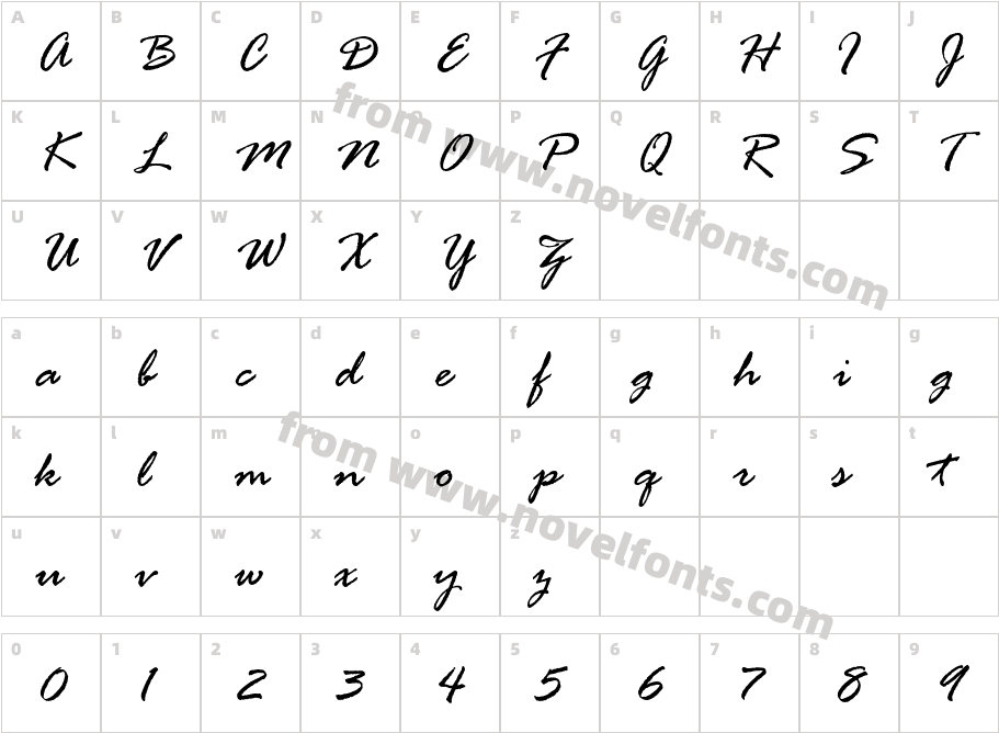 Rage ItalicCharacter Map