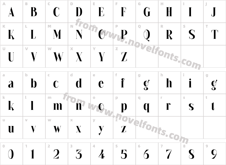 Ragiel BoldCharacter Map