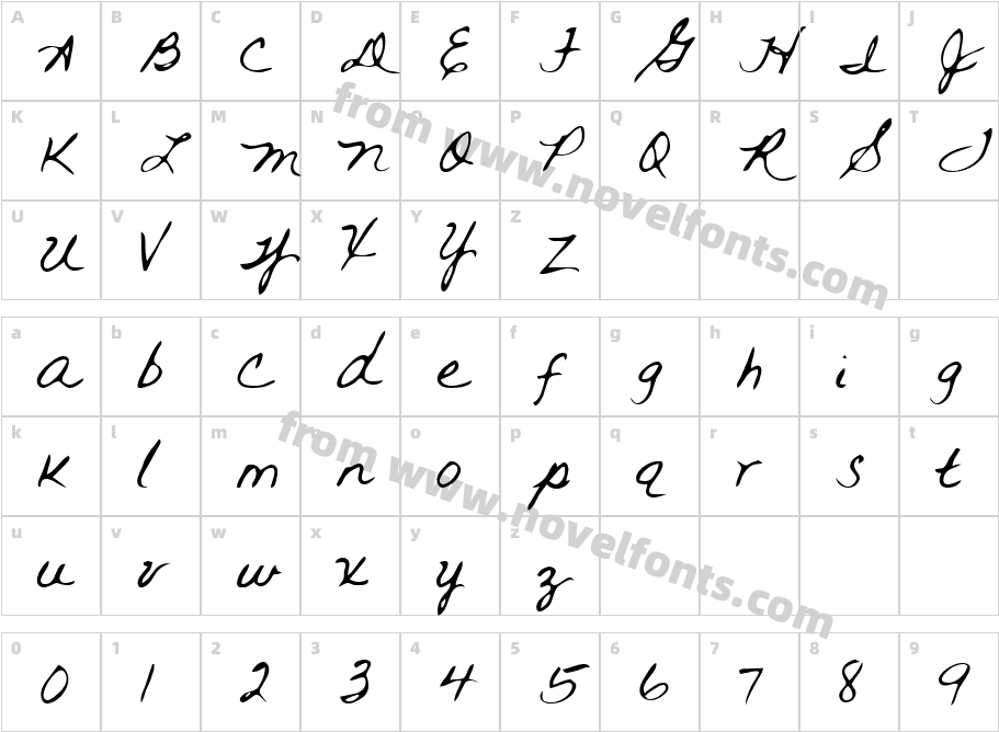 Rai RegularCharacter Map