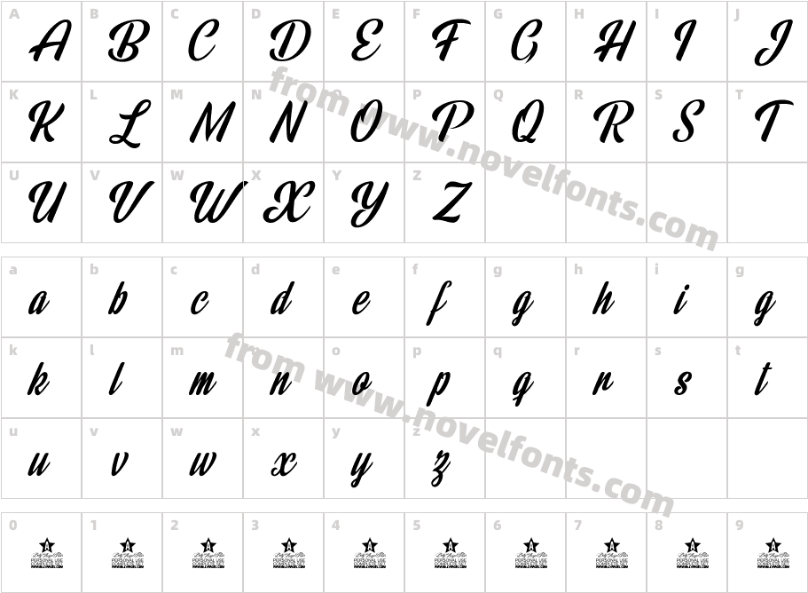 Rainbow Bridge Personal UseCharacter Map