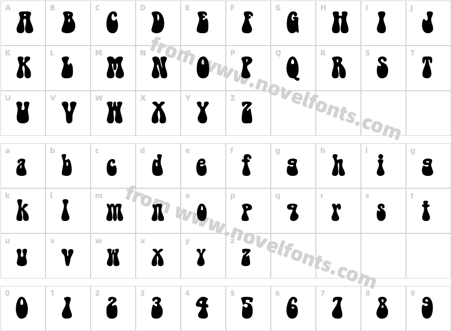 RaindropSSK BoldCharacter Map