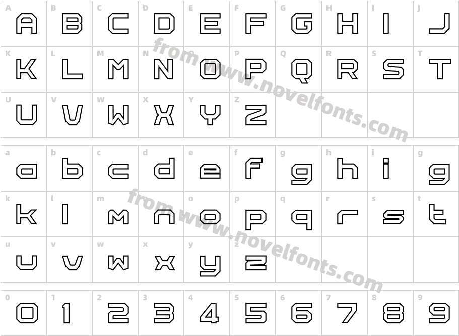 Rally-OutlineCharacter Map