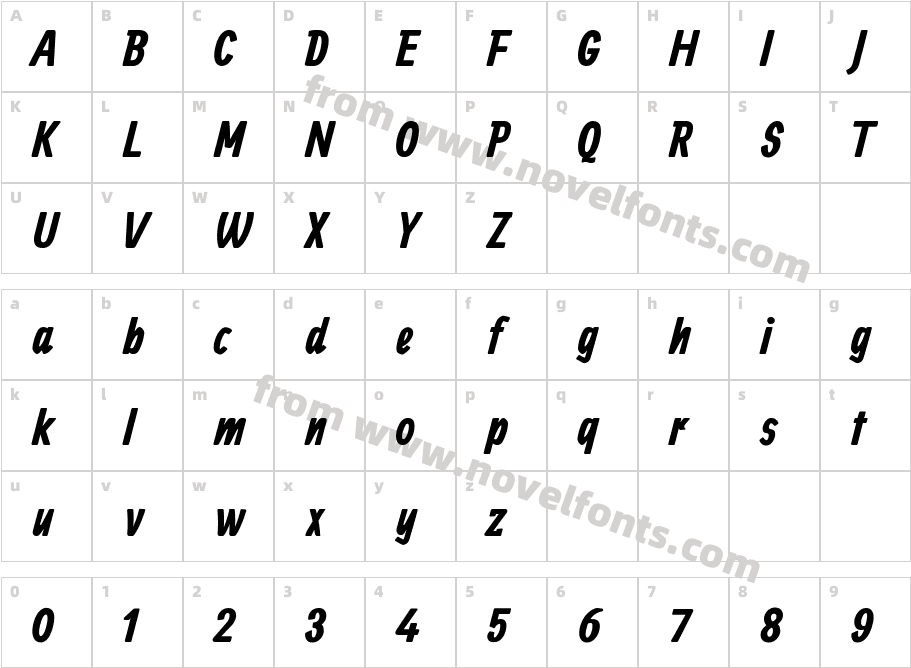 Ranga BoldCharacter Map