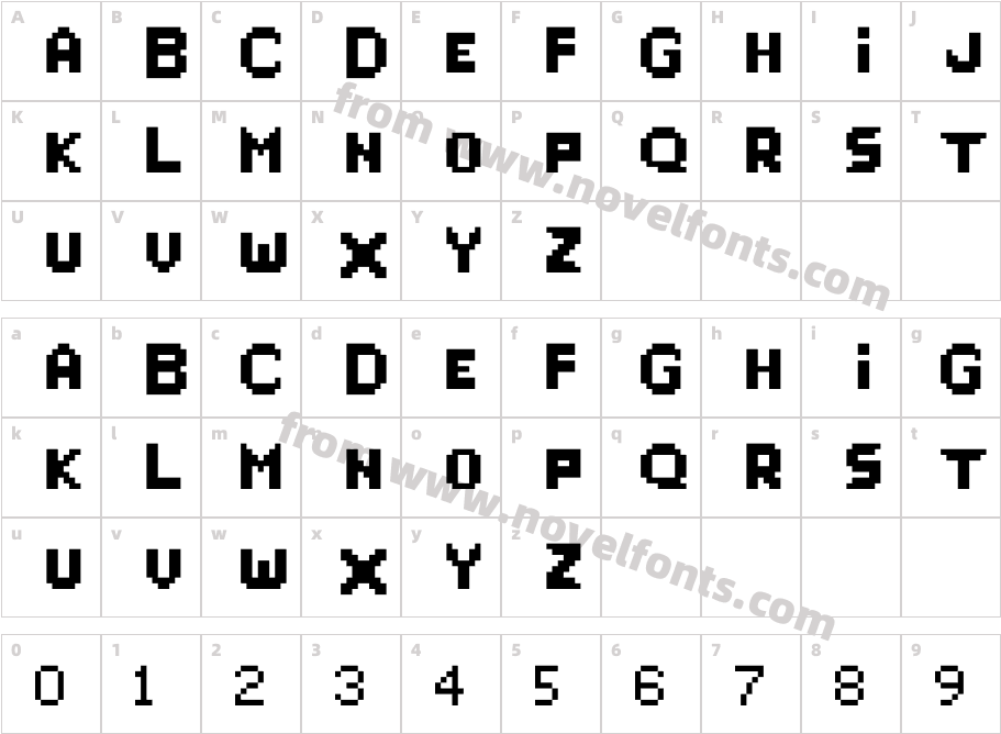 RaphaelZfontCharacter Map