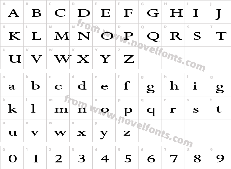 Rapid Extended BoldCharacter Map