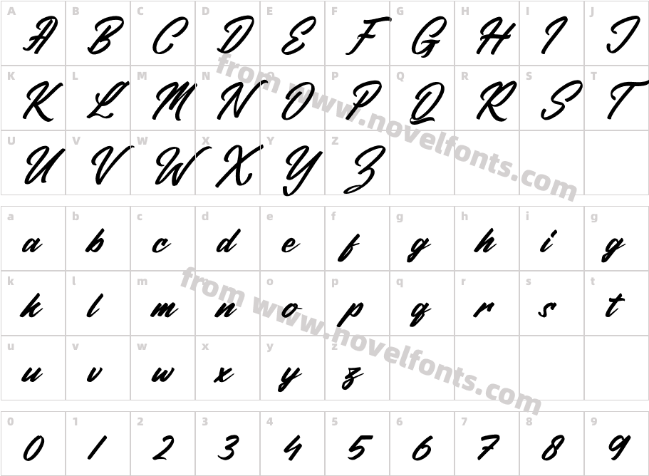 Raymont Qalimba ItalicCharacter Map