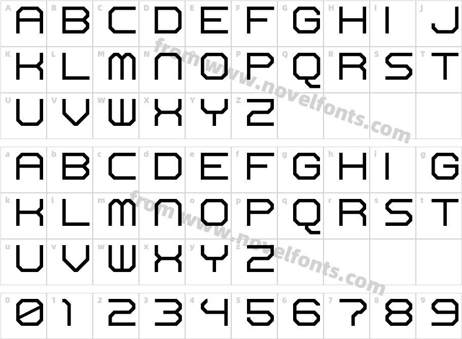 Reactor Sans RegularCharacter Map