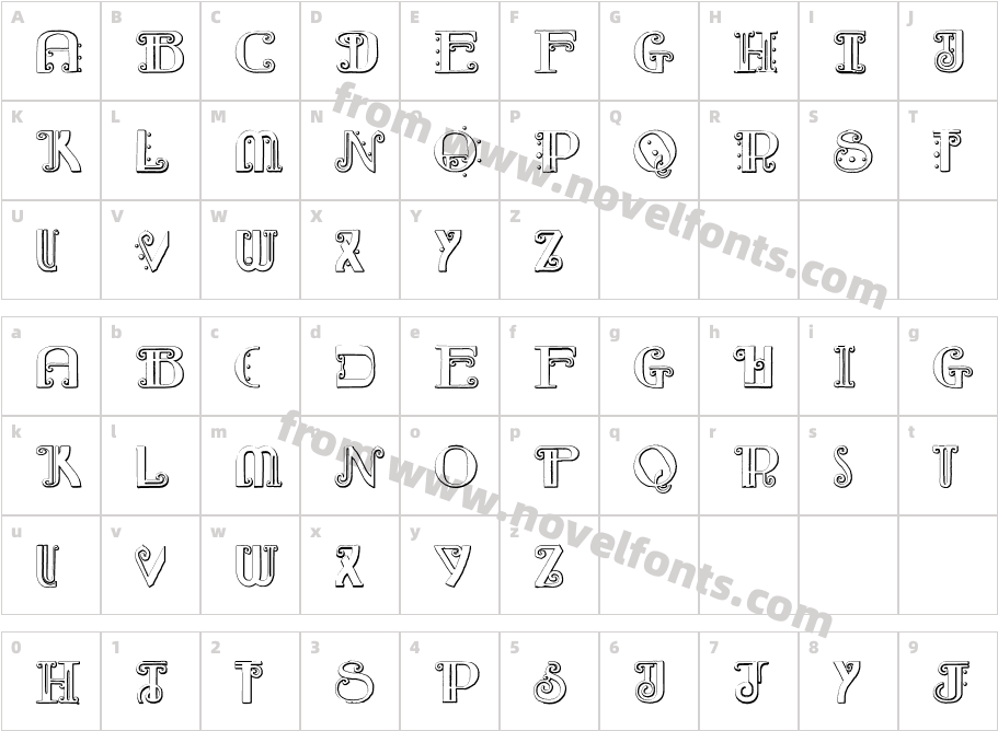 Rebimboca BeveledCharacter Map