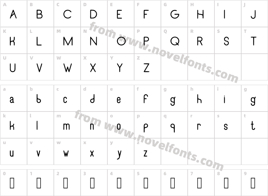 RecinosScript Regular RegularCharacter Map