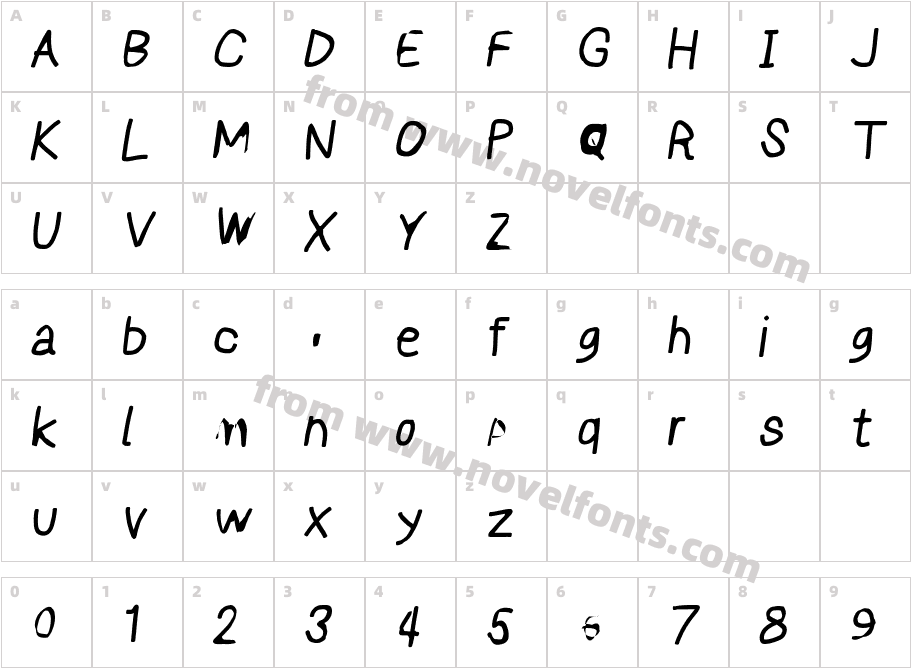 Reckless Catfish Fax ItalicCharacter Map