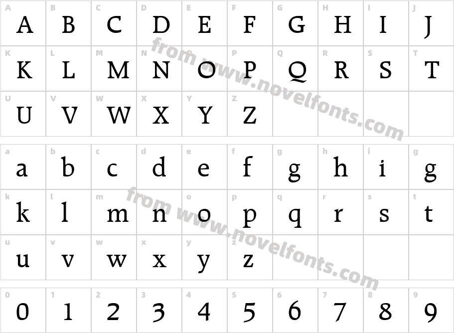 Recognita Book SSi MediumCharacter Map