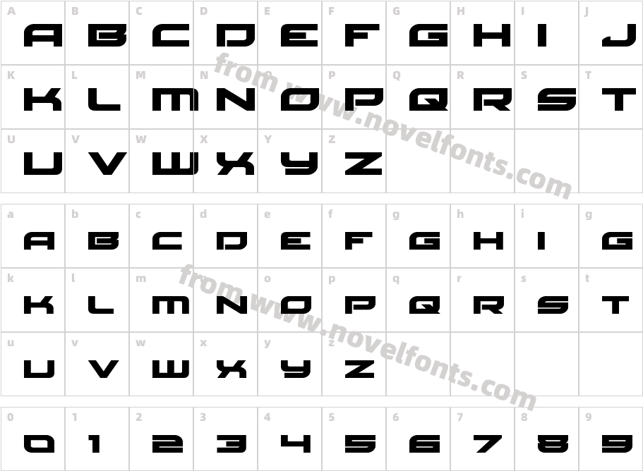 Red Rocket ExpandedCharacter Map