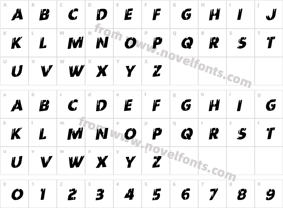 Red Undead Staggered RotalicCharacter Map