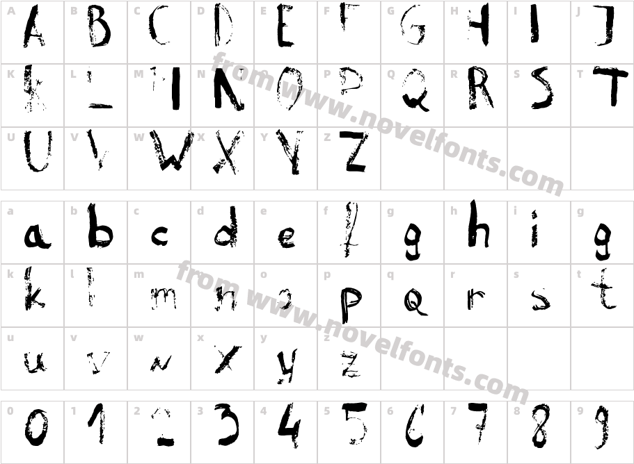 Reeld TypefaceCharacter Map