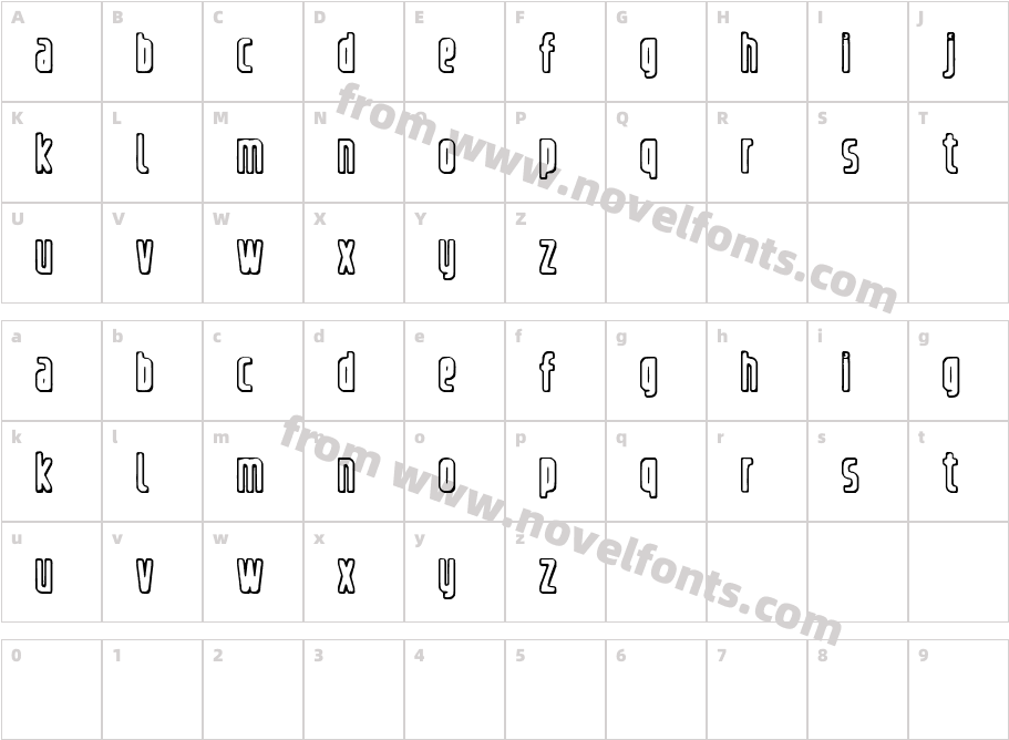 Refrigerator OutlineCharacter Map