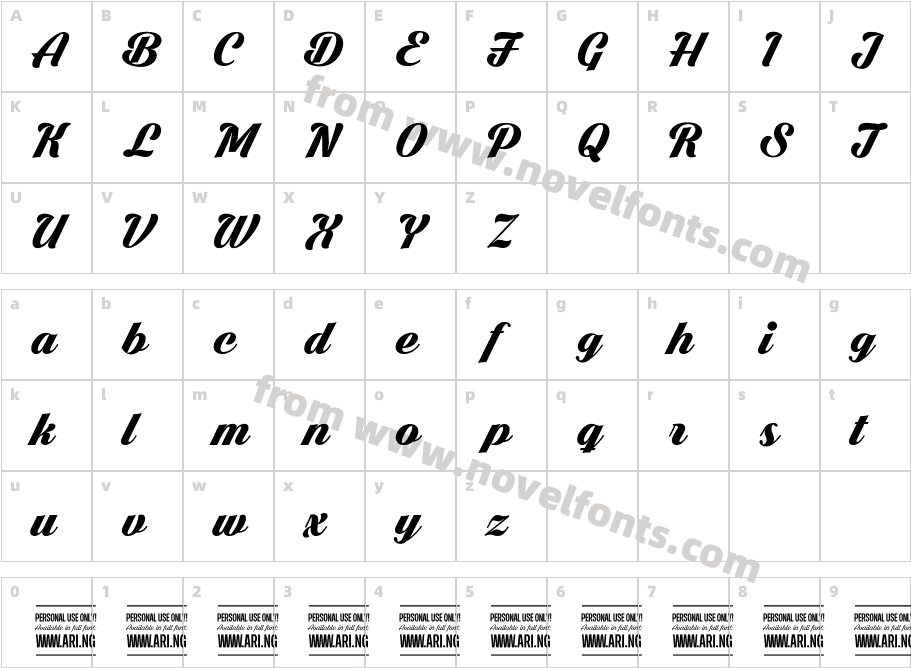 Dark Larch PERSONAL USE ONLYCharacter Map