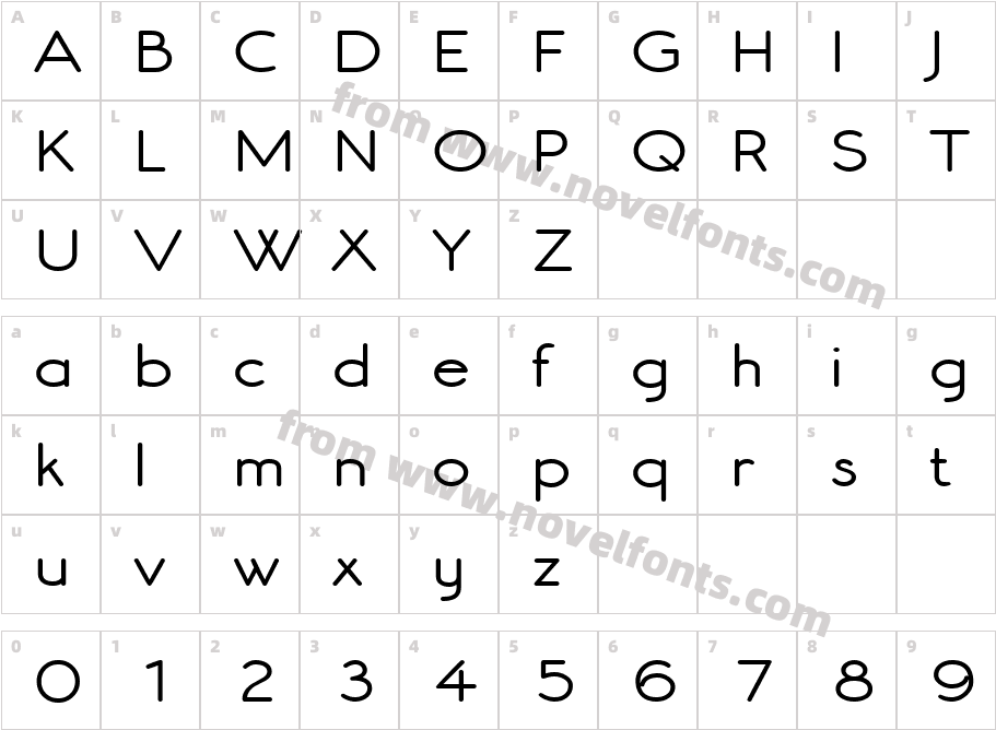 Register Sans BTN Wide BoldCharacter Map