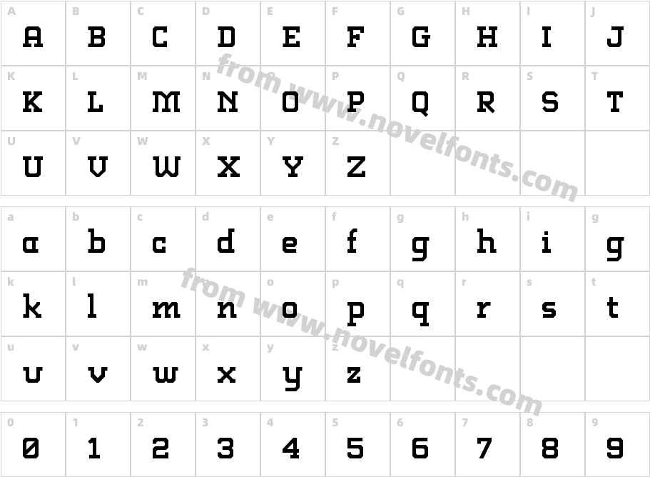 Abstract Slab RegularCharacter Map