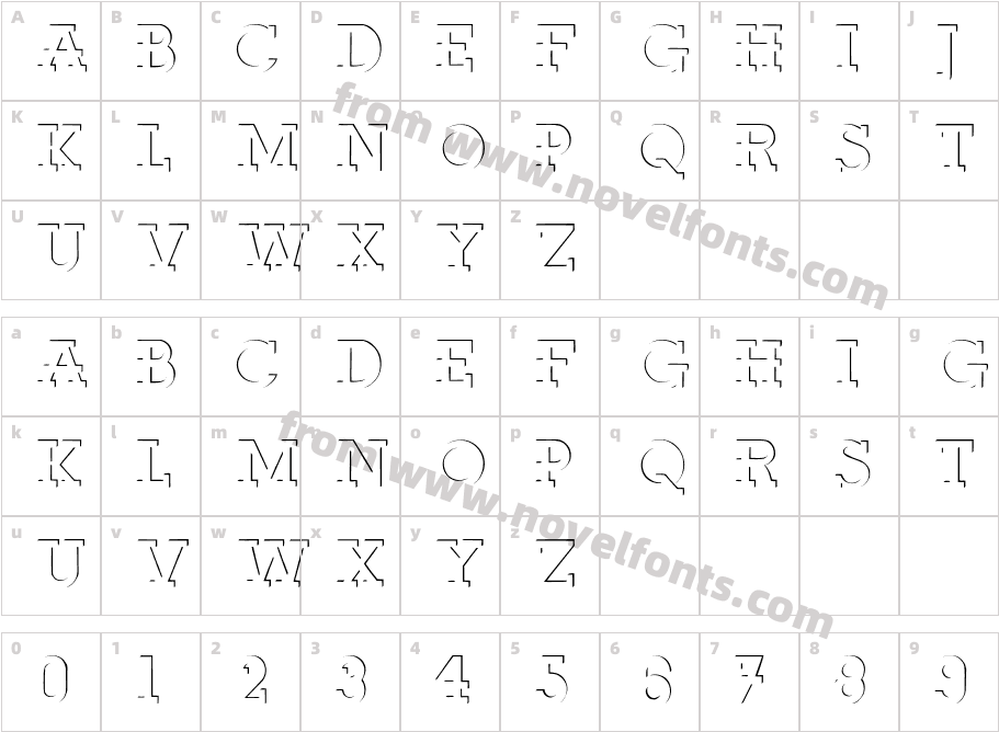 ReliefDecoCharacter Map