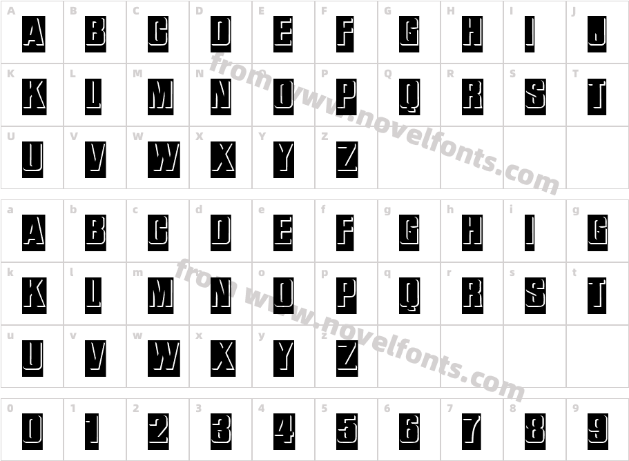 ReliefInReverse RegularCharacter Map