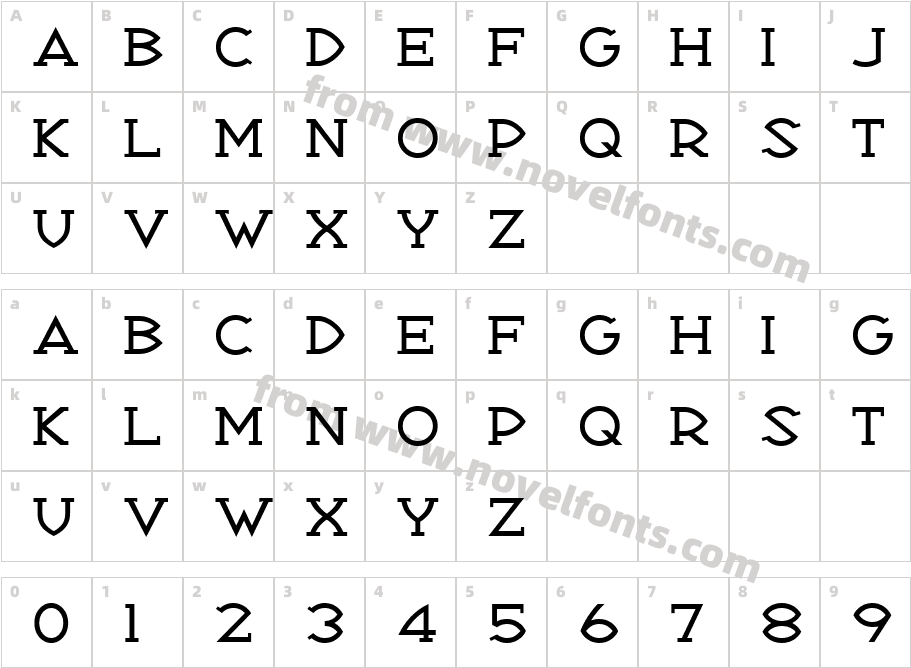 Republik Serif ICG 01Character Map