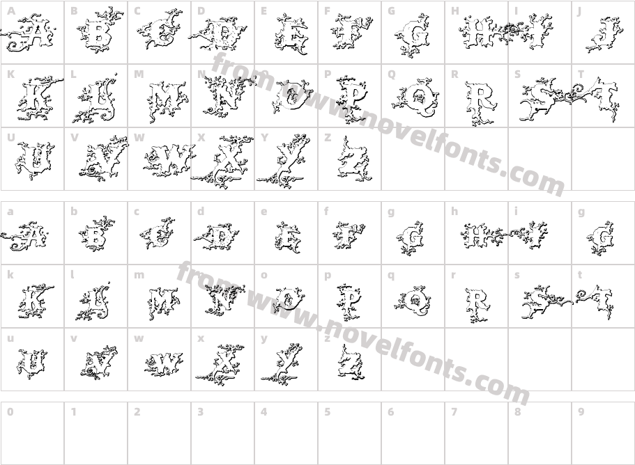 DarkWoodBeveledCharacter Map