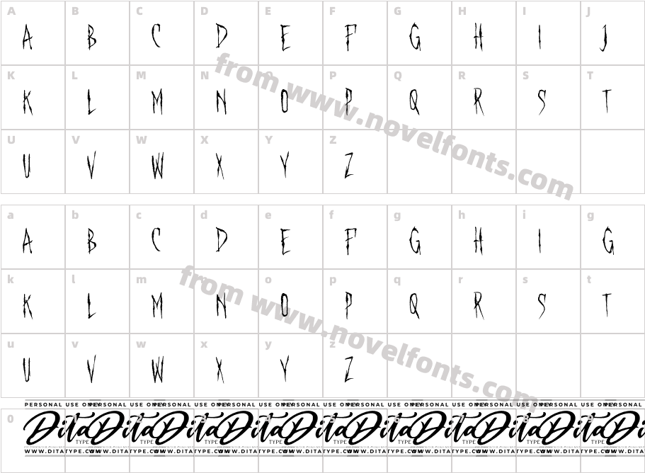 Darkness Awakening Personal UseCharacter Map