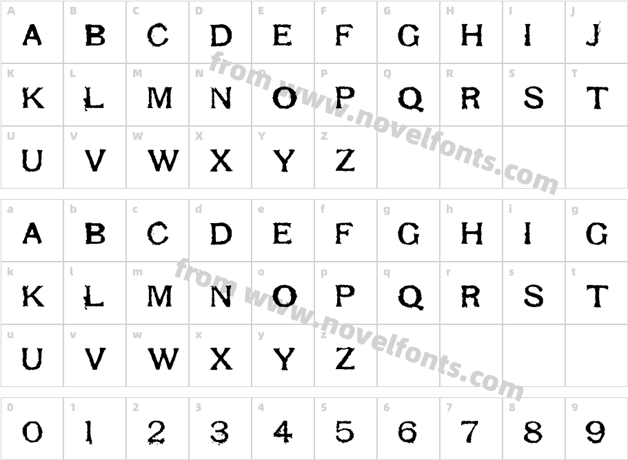 Respess Capitals HeavyCharacter Map