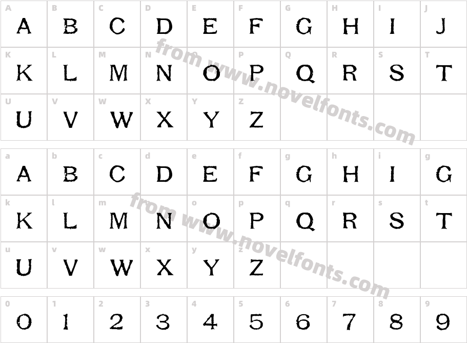 Respess Capitals MediumCharacter Map