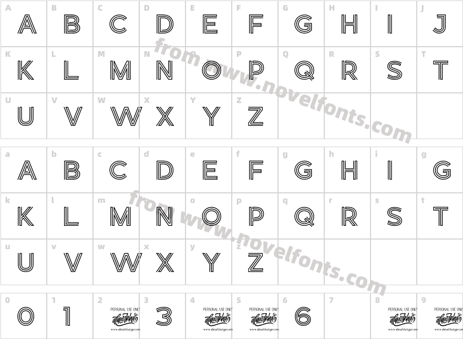 RetrolightCharacter Map