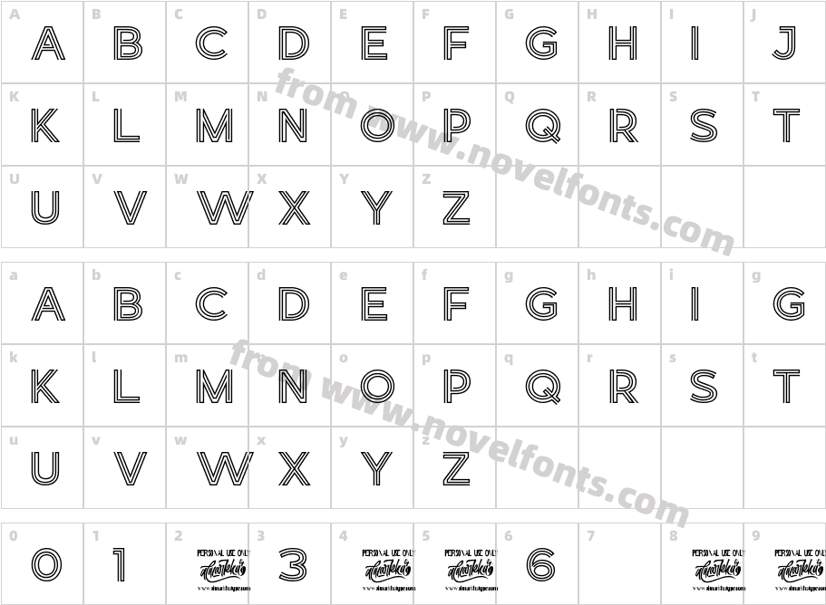 RetrolightCharacter Map