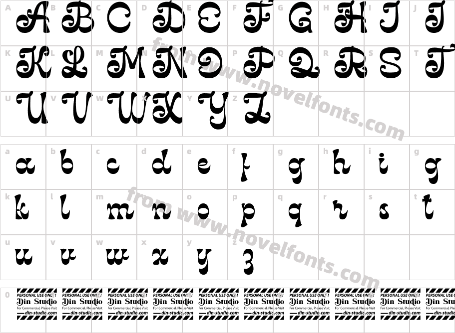 Reverse Vintage Personal useCharacter Map