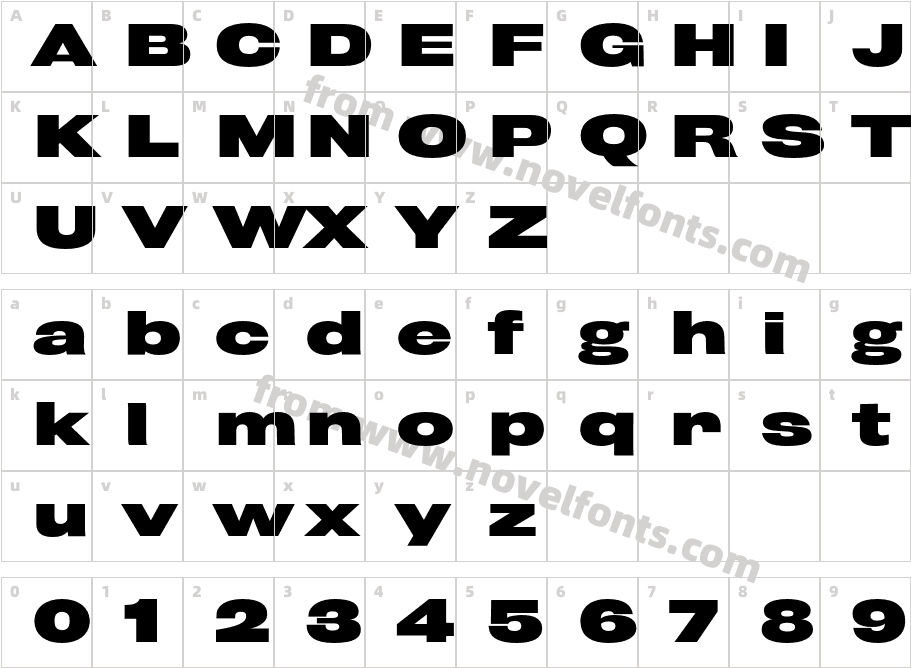 Rhode-BoldExtendedCharacter Map