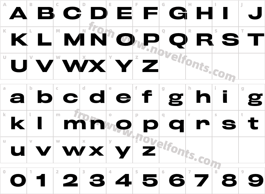 Rhode-SemiboldExtendedCharacter Map