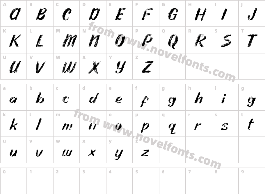 Rhodyn ChalkCharacter Map