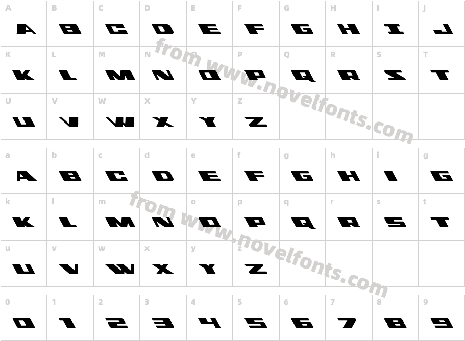 Dassault LeftalicCharacter Map