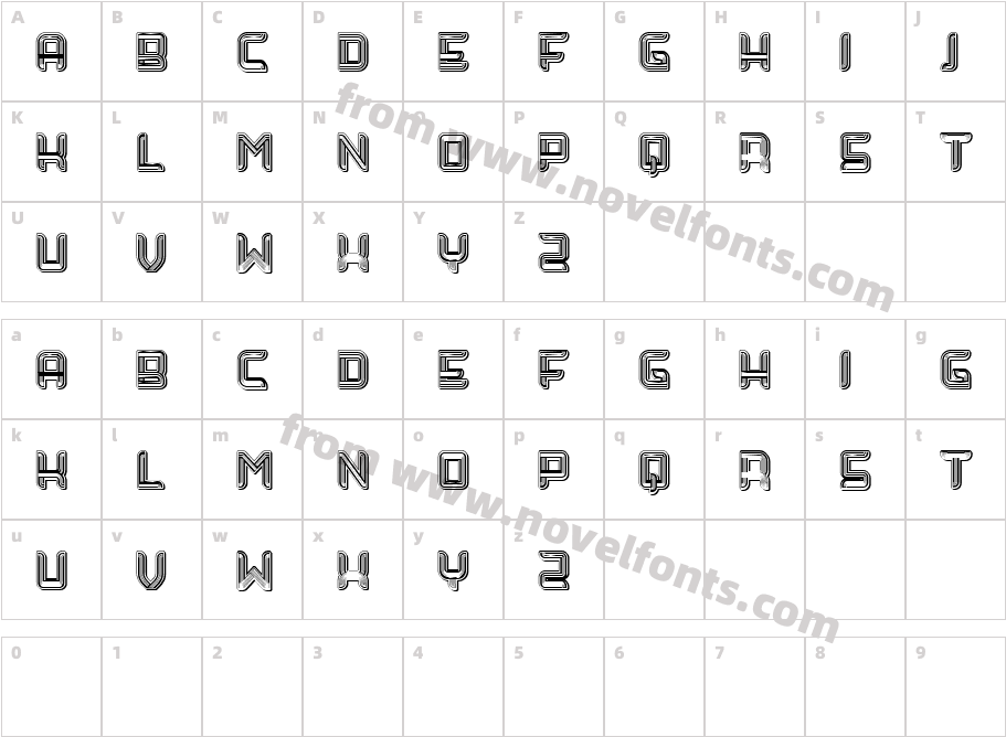 Rice Instructional RegularCharacter Map