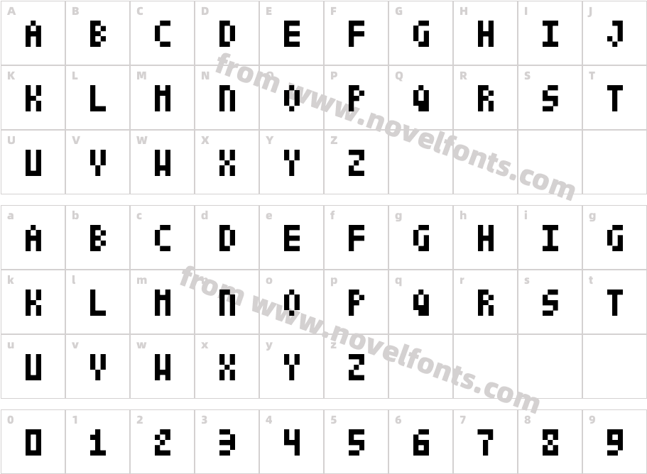 DatCub BoldCharacter Map