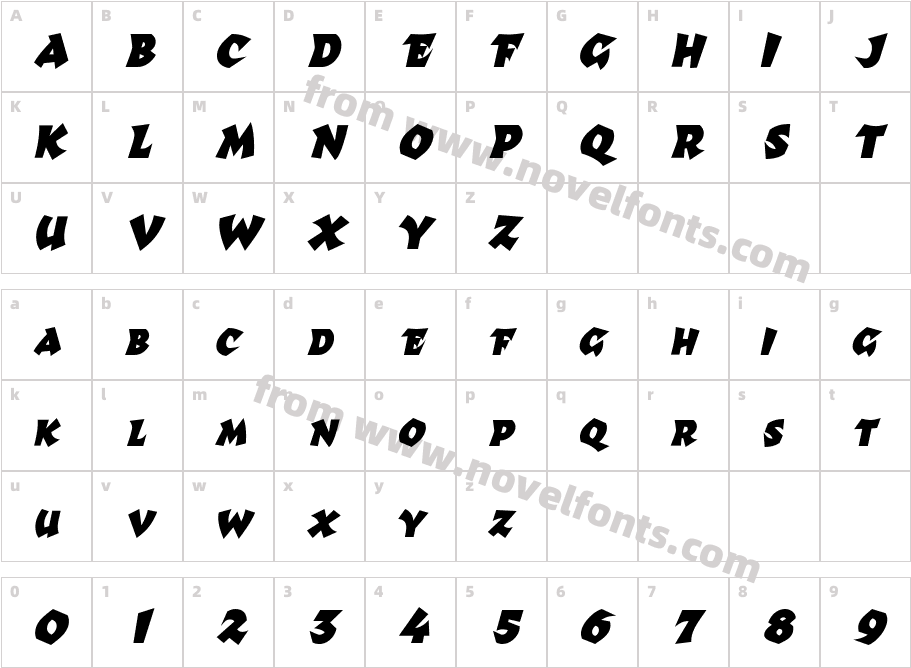 Richter Bold ItalicCharacter Map