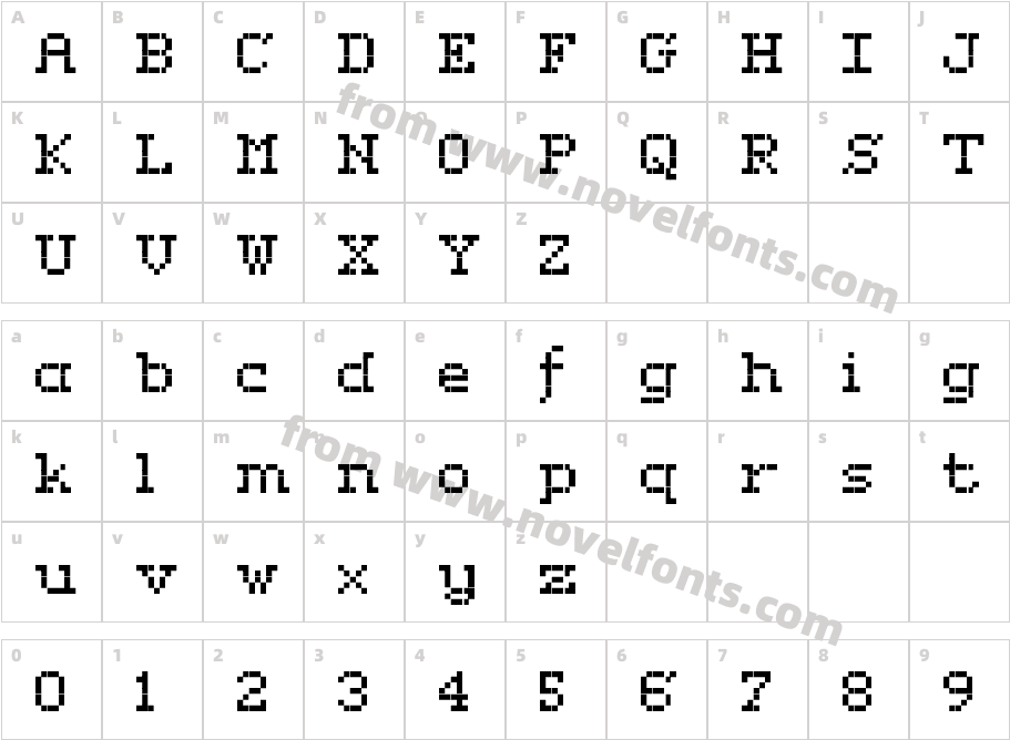 Rififi SerifCharacter Map