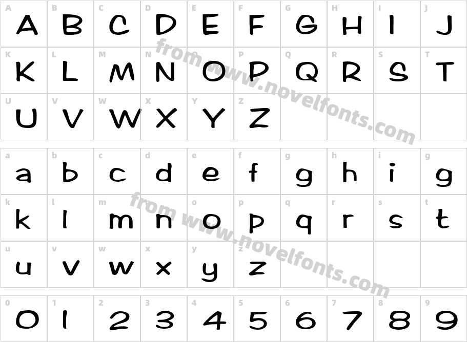 RifrafScriptSSK BoldCharacter Map